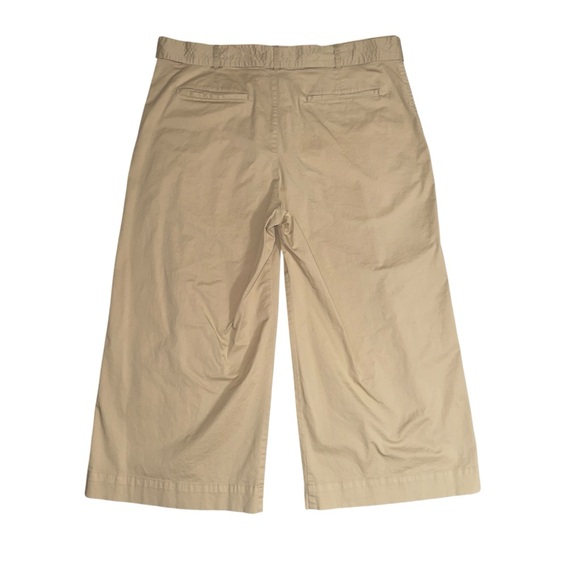 LAUREN RALPH LAUREN Cropped Belted Wide Leg Khaki Twill Trouser Women’s Size 16 - Picture 4 of 9